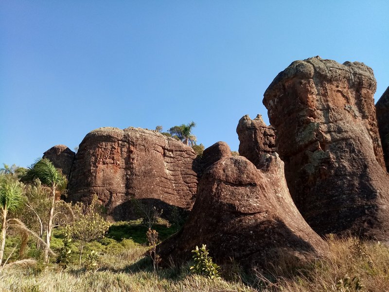 Sandstone pillars at Parque Estadual de Vila Velha, Ponta Grossa